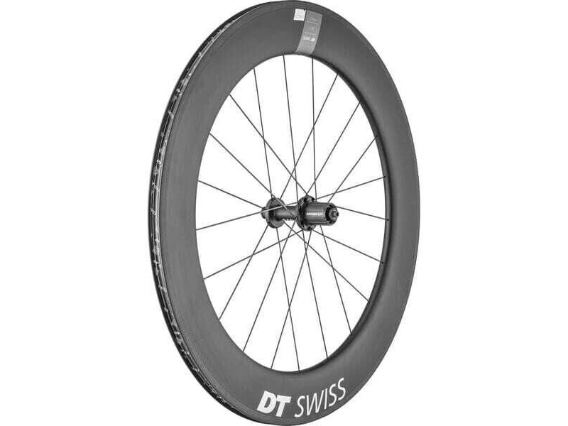 DT Swiss ARC 1400 DICUT wheel, carbon clincher 80 x 17 mm rim, rear click to zoom image