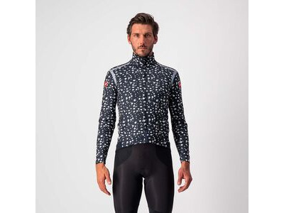 Castelli Perfetto RoS Long Sleeve Jacket - Limited Edition Prints Savile Blue/Light Gray-Micro Flowers