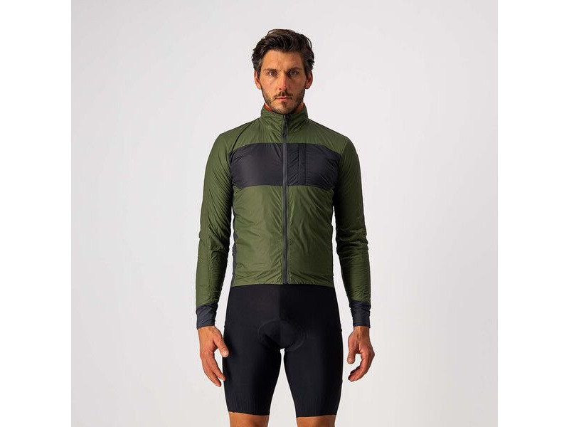 Castelli Unlimited Puffy Jacket Light Military Green/Dark Gray click to zoom image