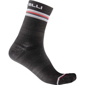 Castelli Go Women's 15 Socks Dark Gray/White-Red 