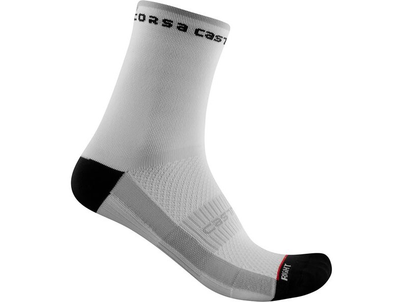 Castelli Rosso Corsa Women's 11 Socks Black/White click to zoom image