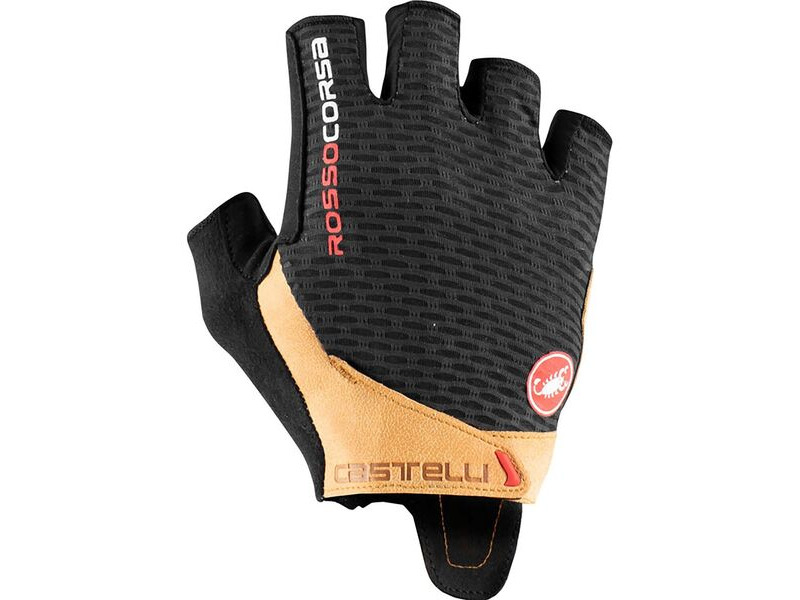 Castelli Rosso Corsa Pro V Gloves Black/Tan click to zoom image