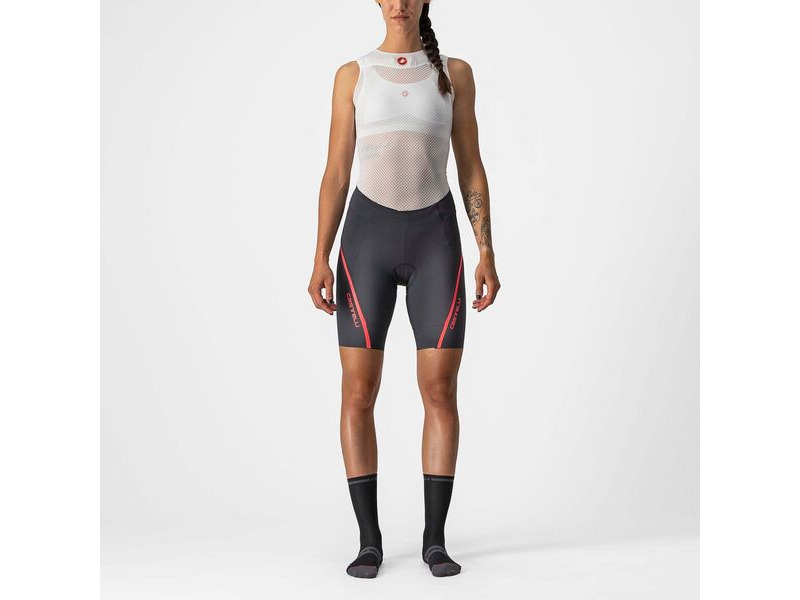 Castelli Velocissima 3 Women's Shorts Dark Grey/Brilliant Pink click to zoom image