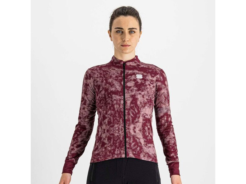 Sportful Escape Supergiara Women's Thermal Jersey Red Wine Mauve click to zoom image